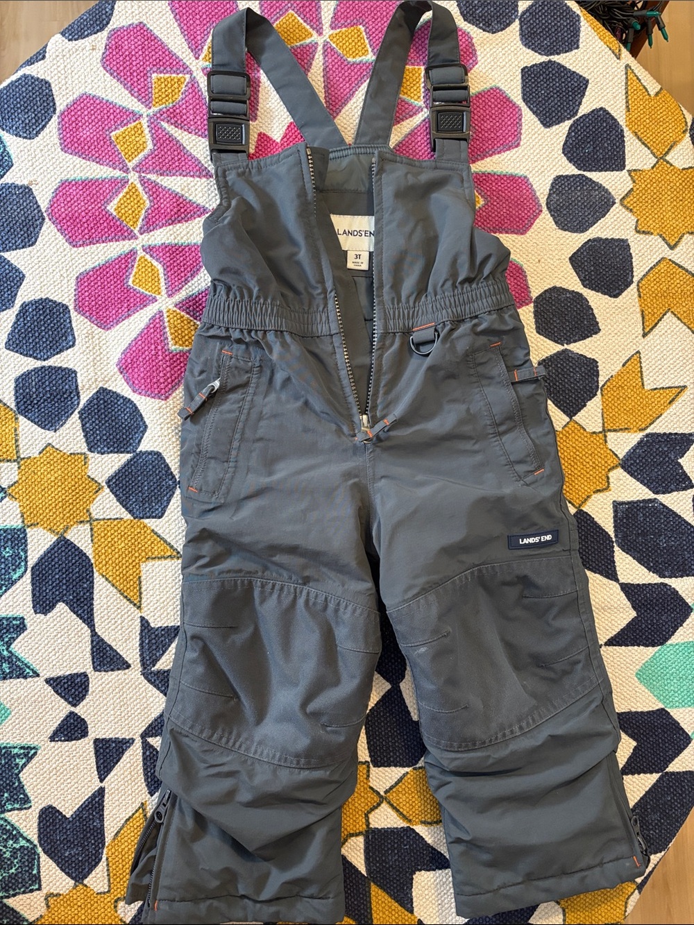 Gray Lands’ End Snowpants - 3T